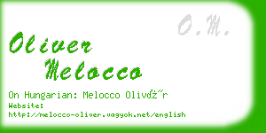 oliver melocco business card